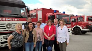 v.l.v: Catharina, Sarah, Steffi, Birgit, Inga - v.l.h. Horst Feldmann, Uwe Schierloh, Dirk