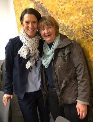 v.l.: Claudia Bogedan (Senatorin), Catharina Hanke (Bürgerschaftskandidatin Horn-Lehe)