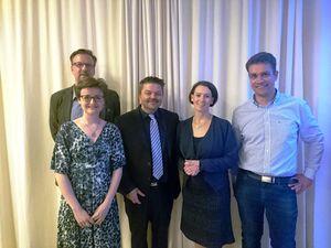 v.l.: Derik Eicke, Steffi Dehne, Tom Hanke, Claudia Bogedan, Alexander Keil