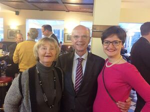 Fröhliche Gesichter auf dem Neujahrsempfang: v.l. Catharina, Christian, Steffi