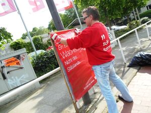 Samstag, 17.05. - Erst Wahlstand, dann Plakatstand