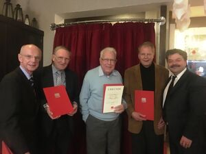 v.l.: Christian Weber, Hans-Jürgen Wolff, Stefan Seifriz, Heiner Hautau und Tom Hanke